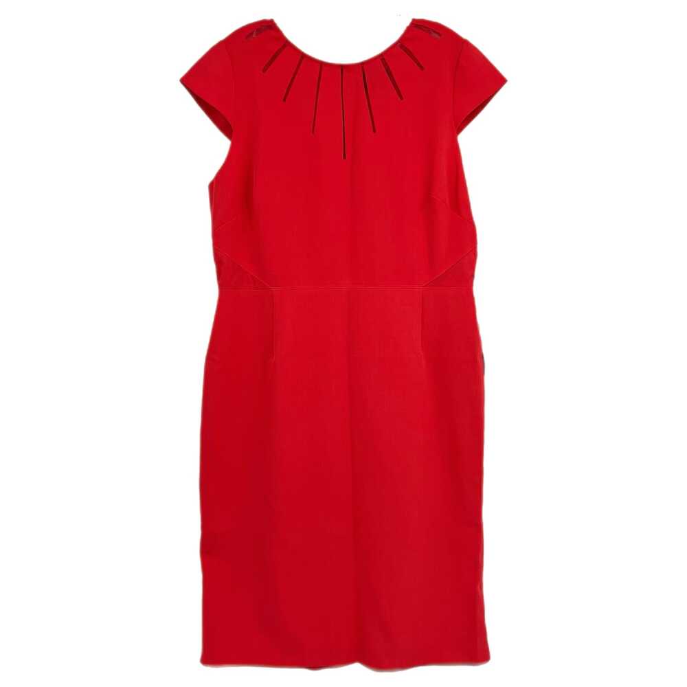 Adrianna Papell Red Zip Knee-Length Pencil Dress | Size 16